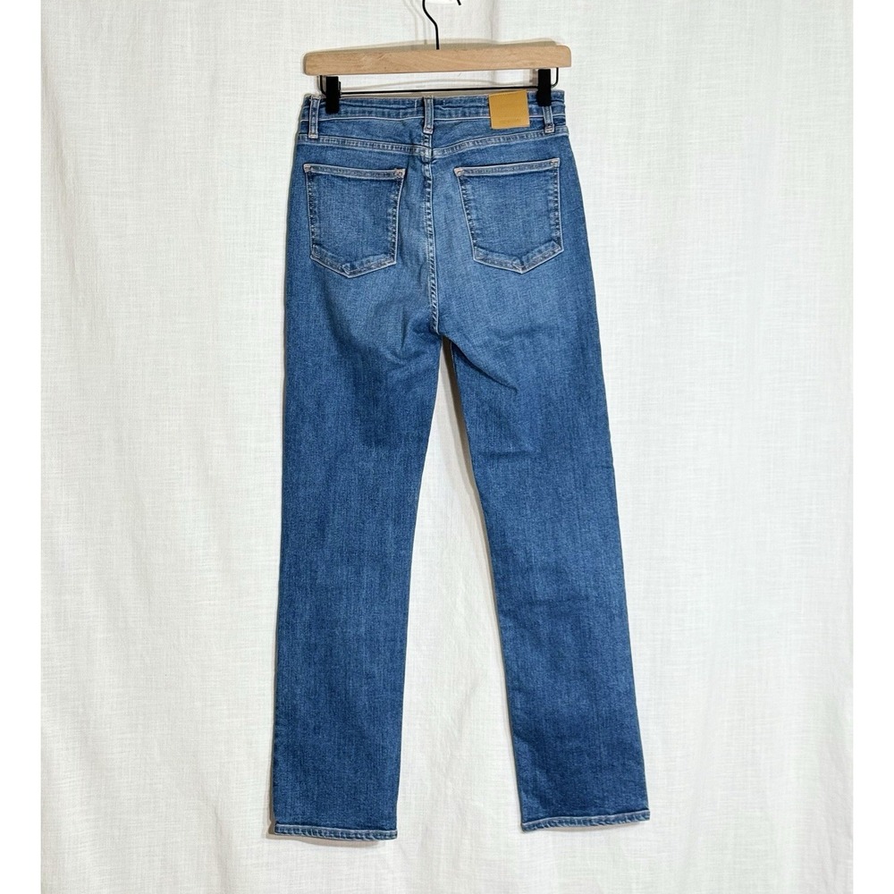 SIMKHAI Jeans Women 28 Blue High Rise Straight Leg Organic Cotton USA - Picture 4 of 7